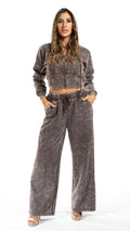 Completo tuta crop colore nocciola