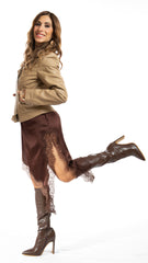 Stivali marroni in ecopelle