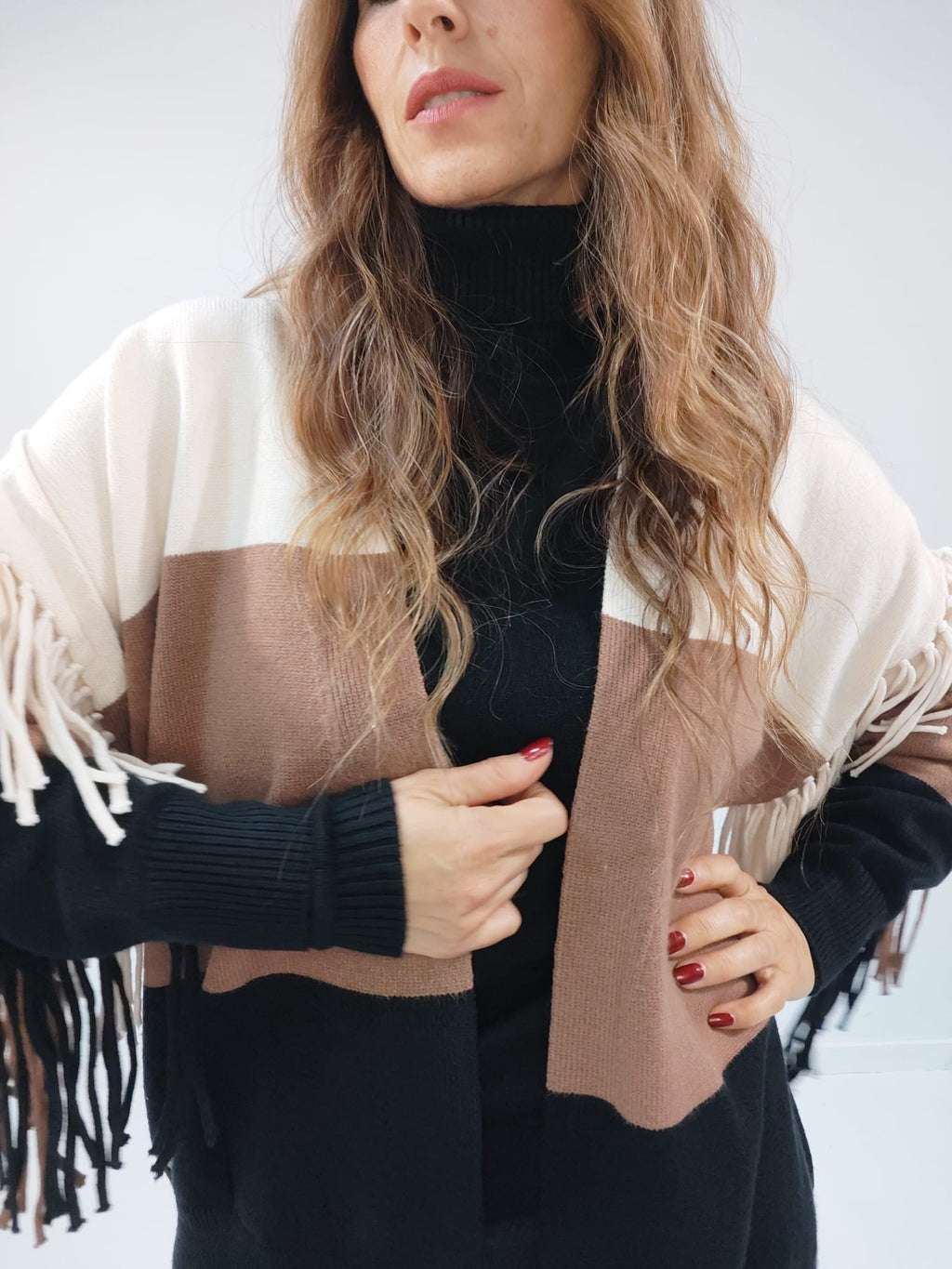 Cardigan con frange