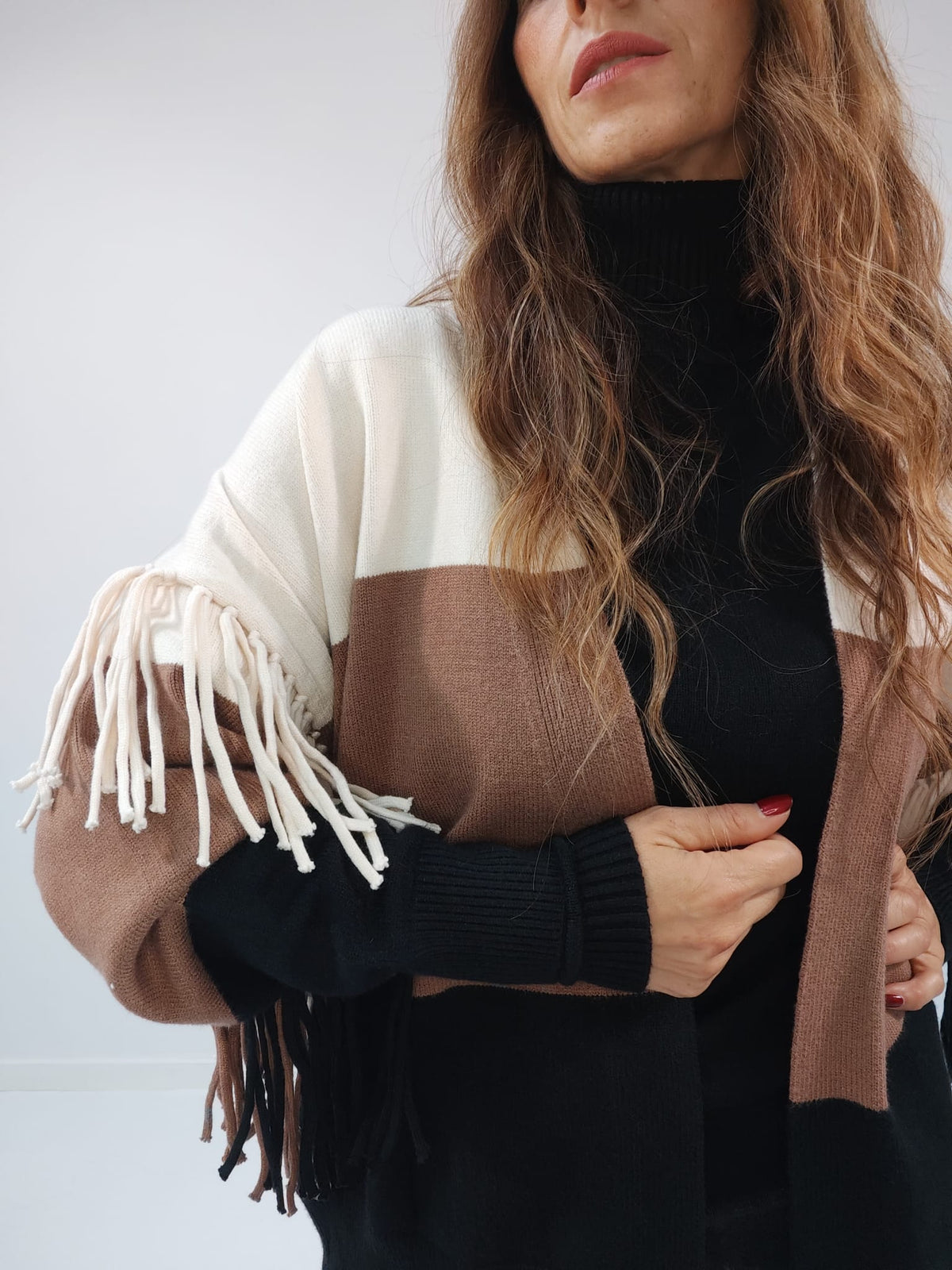 Cardigan con frange