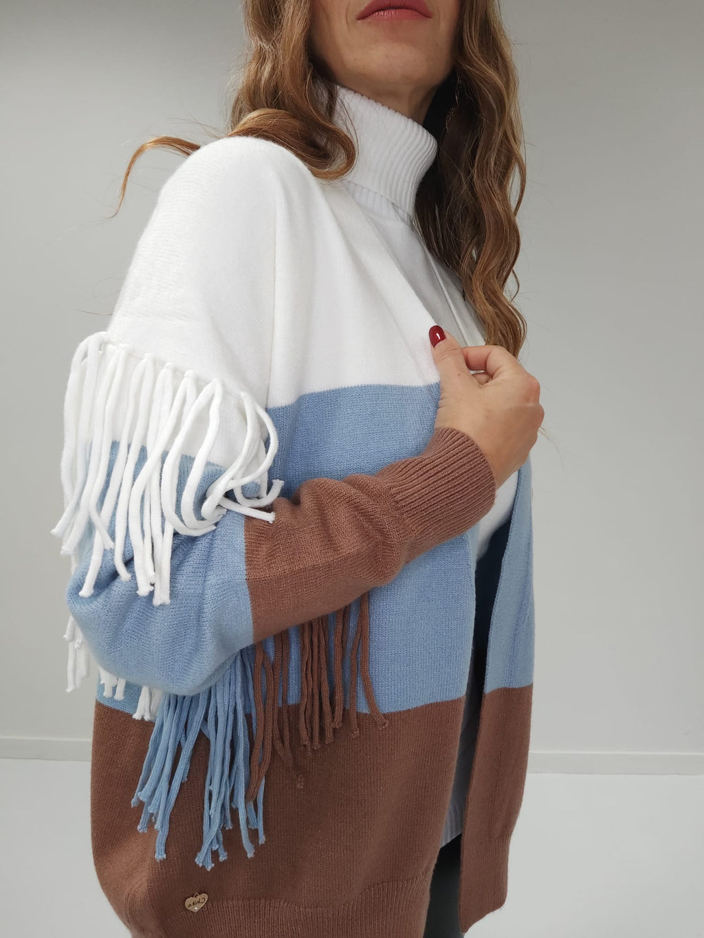 Cardigan con frange