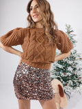 Pull ruggine maniche a palloncino