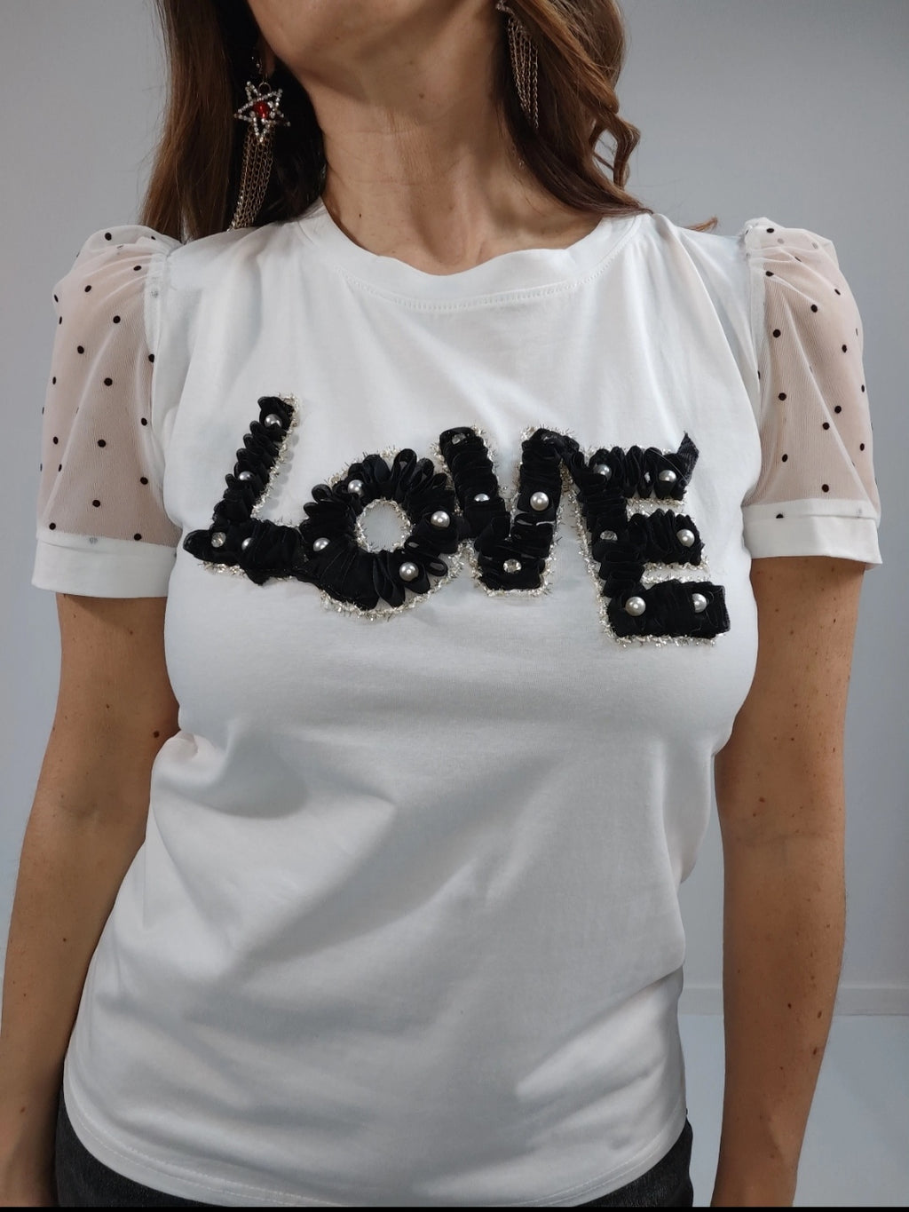 T-shirt "Love" bianca