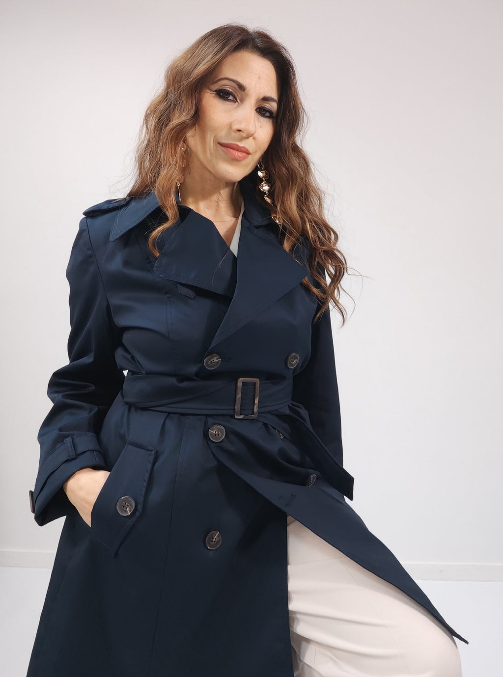 Trench Winchester Blu Navy
