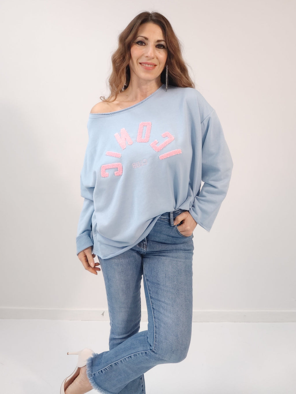 Felpa Iconic Azzurra