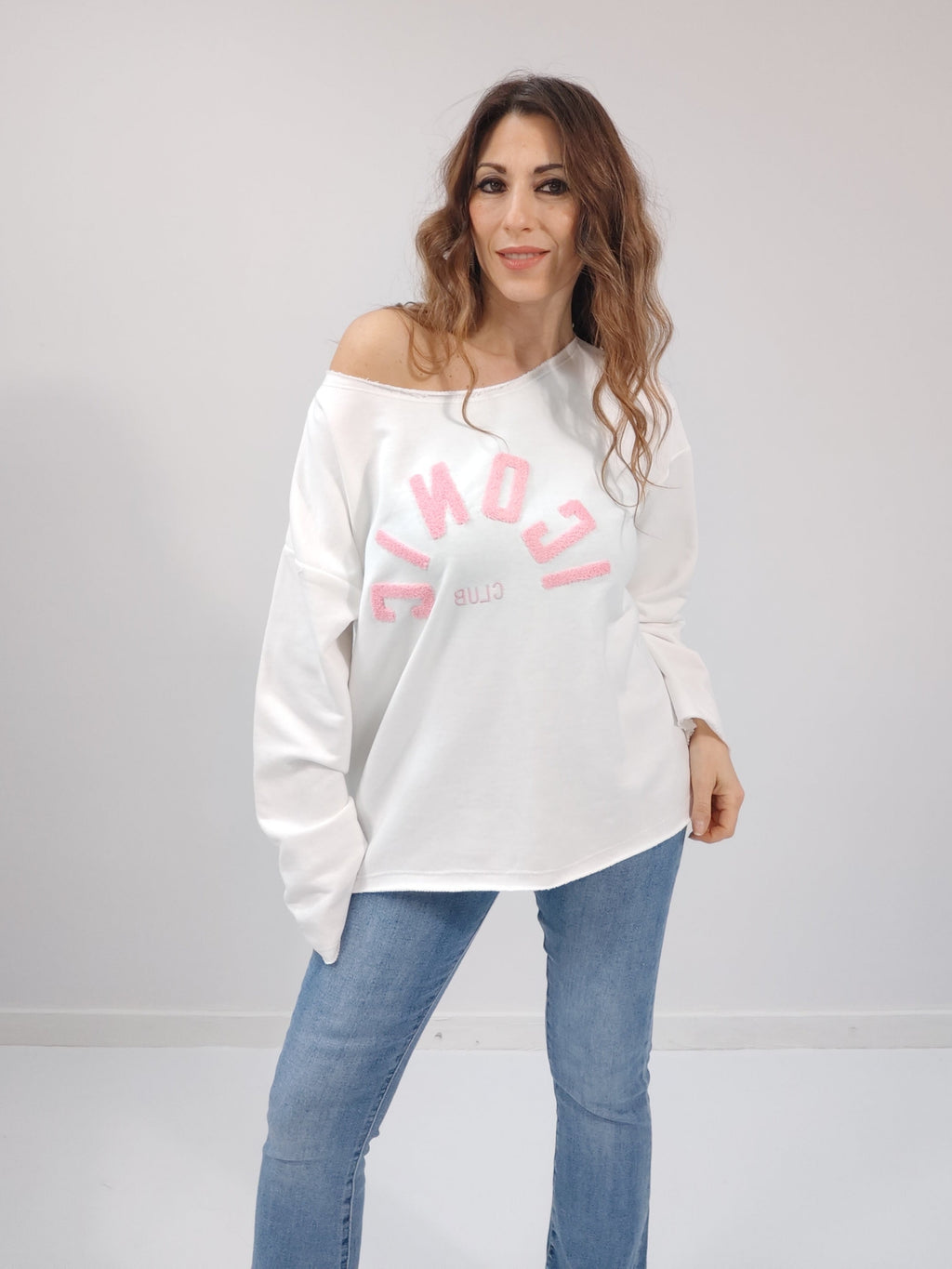 Felpa Iconic bianca