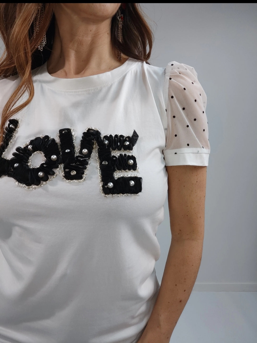 T-shirt "Love" bianca