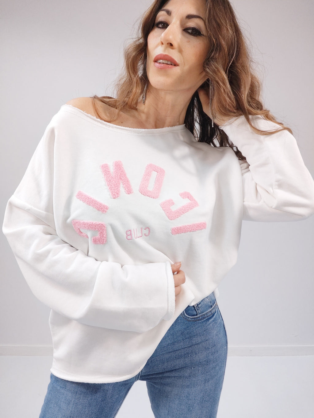 Felpa Iconic bianca