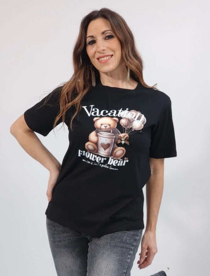 T-shirt Orsetto nera
