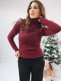 Pull dolcevita Bordeaux