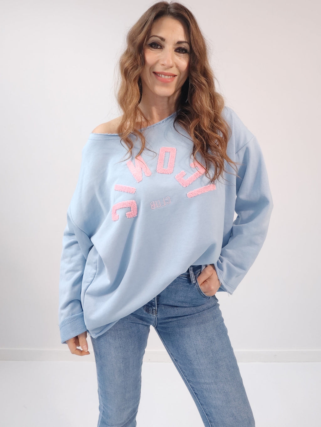 Felpa Iconic Azzurra